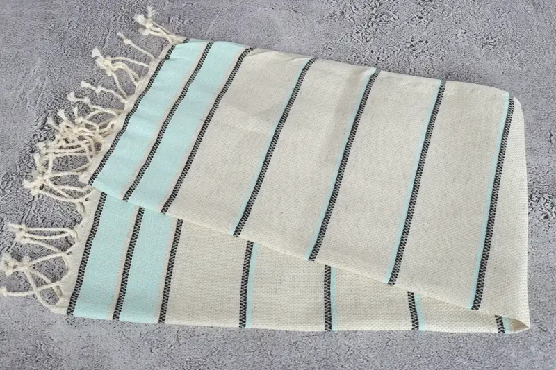 Turkish Towel Monogram, Gym Towel, Engagement Gift, 40x20 Linen Striped Towel, Turkish Tea Towel, Monogram Hand Towel, Monogram Kitchen Towel - 6
