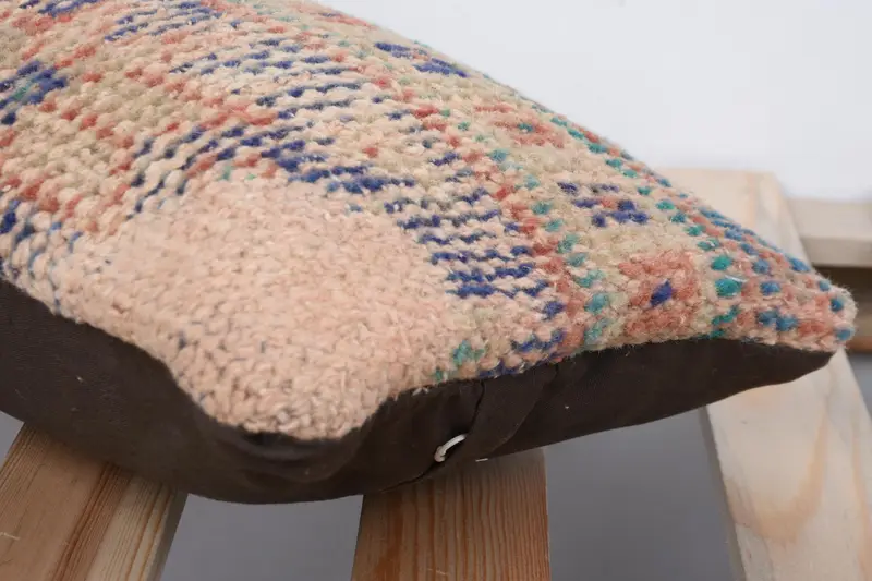 Anatolian Pillow Sham, Interior Designer Pillow, Kilim Pillow, Ethnical Kilim Rug Pillow, 8x16 Blue Pillow Sham, Wholesale Pillow Sham, Pillow Cover - 7