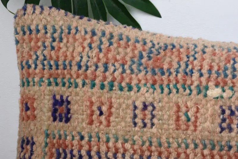 Anatolian Pillow Sham, Interior Designer Pillow, Kilim Pillow, Ethnical Kilim Rug Pillow, 8x16 Blue Pillow Sham, Wholesale Pillow Sham, Pillow Cover - 2