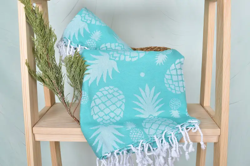 Scarf Towel, 70x36 Cotton Pineapple Design Towel, Housewarming Gift, Turkish bath towel, Bridesmaid Proposal Gift, Bachelorette Party Decorations - 5