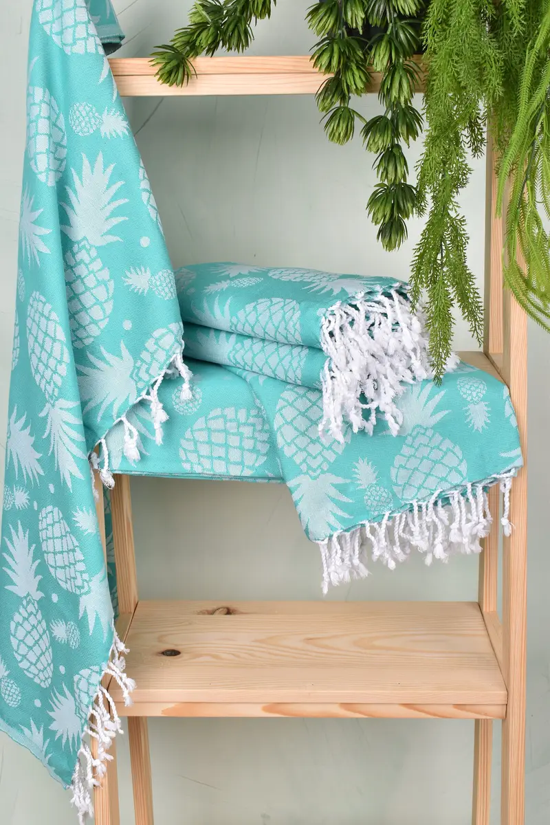 Scarf Towel, 70x36 Cotton Pineapple Design Towel, Housewarming Gift, Turkish bath towel, Bridesmaid Proposal Gift, Bachelorette Party Decorations - 7