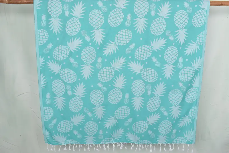Scarf Towel, 70x36 Cotton Pineapple Design Towel, Housewarming Gift, Turkish bath towel, Bridesmaid Proposal Gift, Bachelorette Party Decorations - 1