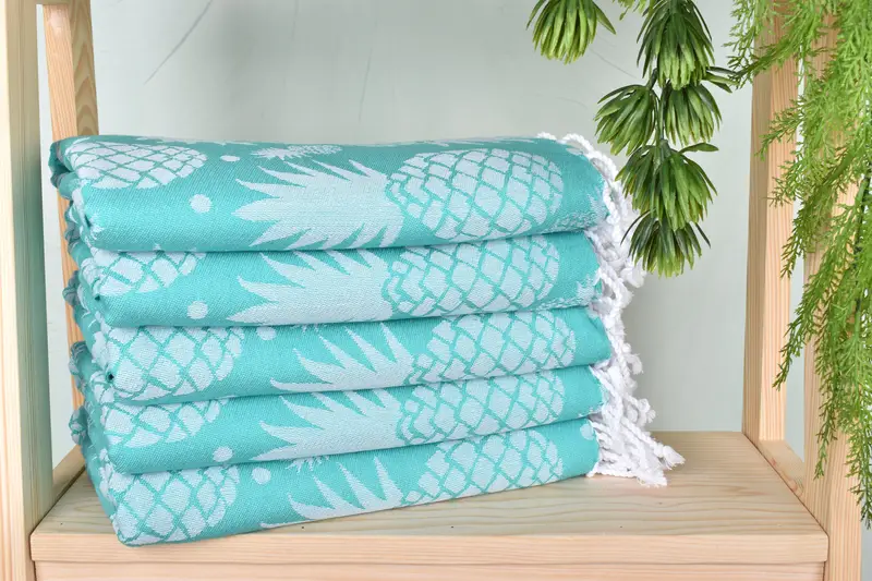 Scarf Towel, 70x36 Cotton Pineapple Design Towel, Housewarming Gift, Turkish bath towel, Bridesmaid Proposal Gift, Bachelorette Party Decorations - 3