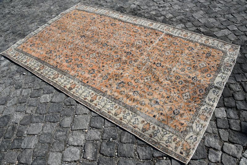 Bedroom Rug, 0x0 ft Small Rug, Rugs For Small, Vintage Rug, Turkish Rug, Bathroom Rugs, Ivory Flatweave Area Rug, Floor Rug, Luxury Rugs, Boho Rug - 3