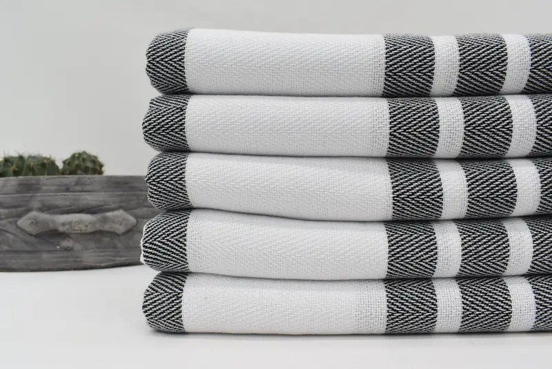Fouta towel, Summer Gift, Bachelor Party Favors, 70x40 Cotton Herringbone Towel, Soft and absorbent Turkish towel, Quick-dry towel, Spa Towel - 2