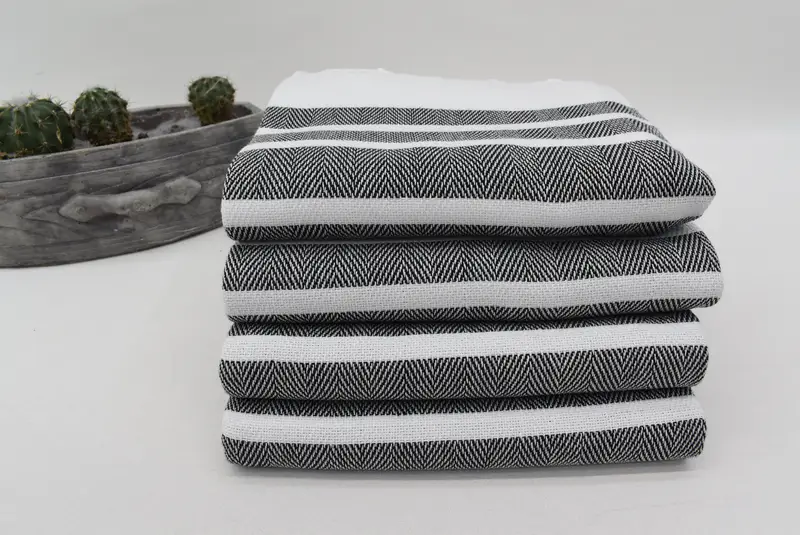 Fouta towel, Summer Gift, Bachelor Party Favors, 70x40 Cotton Herringbone Towel, Soft and absorbent Turkish towel, Quick-dry towel, Spa Towel - 7