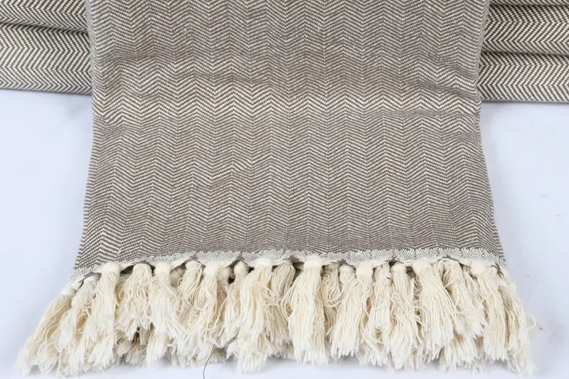 Turkish Bedcover, Turkish Bedspread, Embroidered Bedspread, 100x80 Cotton Herringbone Towel, Woven Blanket, Decorative Blanket, Bridal Shower Gift - 2