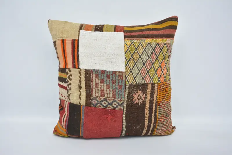 Gesticktes rotes Wurfkissen, 28x28 handgemachtes Kissen