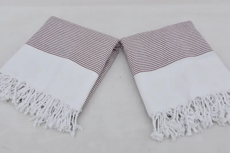 Bridal Gifts, Monogram Kitchen Towel, Bachelor Towel, Custom Hand Towel, Wedding Anniversary Gift, 40x18 Cotton Striped Towel, Personalized Gifts - 6