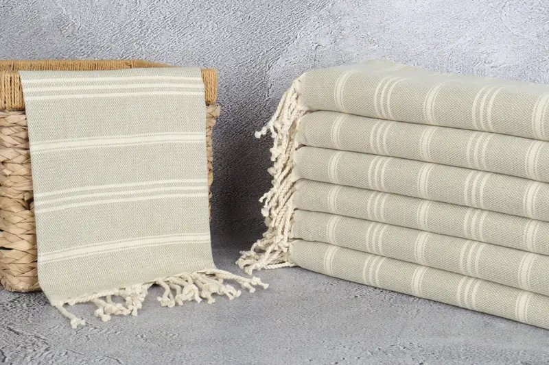 Decorative Towel, Turkish Hand Towel, Bridesmaid Gifts, Gift For The Home, Custom Gift, 36x24 Cotton Striped Towel, Monogram Kitchen Towel - 3