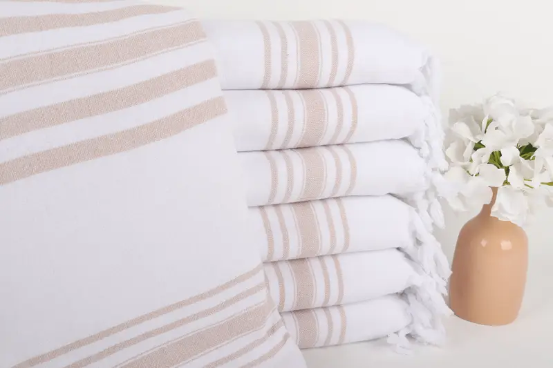 Gift For Best Friend, 70x36 Cotton Striped Terry Towel, Bachelorette Party Favors, Gift For Him, Turkish beach towel, Gift For Wedding Day - 1