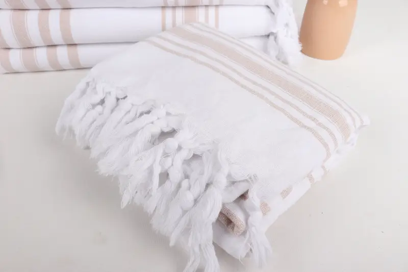 Gift For Best Friend, 70x36 Cotton Striped Terry Towel, Bachelorette Party Favors, Gift For Him, Turkish beach towel, Gift For Wedding Day - 5
