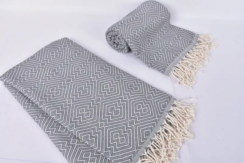 Bridesmaid Gift Towel, Sand-resistant towel, 76x40 Cotton Diamond Towel, Gift For Boyfriend, Extra large Turkish bath towel, Best Beach Towel - 7