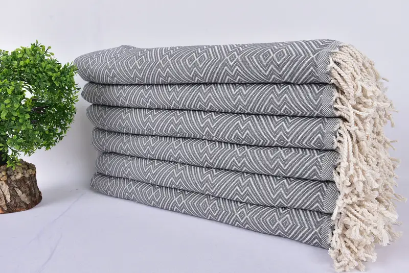 Bridesmaid Gift Towel, Sand-resistant towel, 76x40 Cotton Diamond Towel, Gift For Boyfriend, Extra large Turkish bath towel, Best Beach Towel - 3