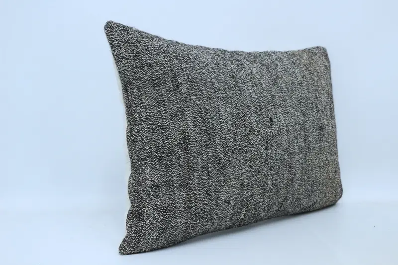 Pillow Cover, Armchair Pillow Cover, Throw Kilim Pillow, Boho Pillow, Art Deco Cushion, 20x28 Black Cushion Cover, Home Decor Pillow - 3