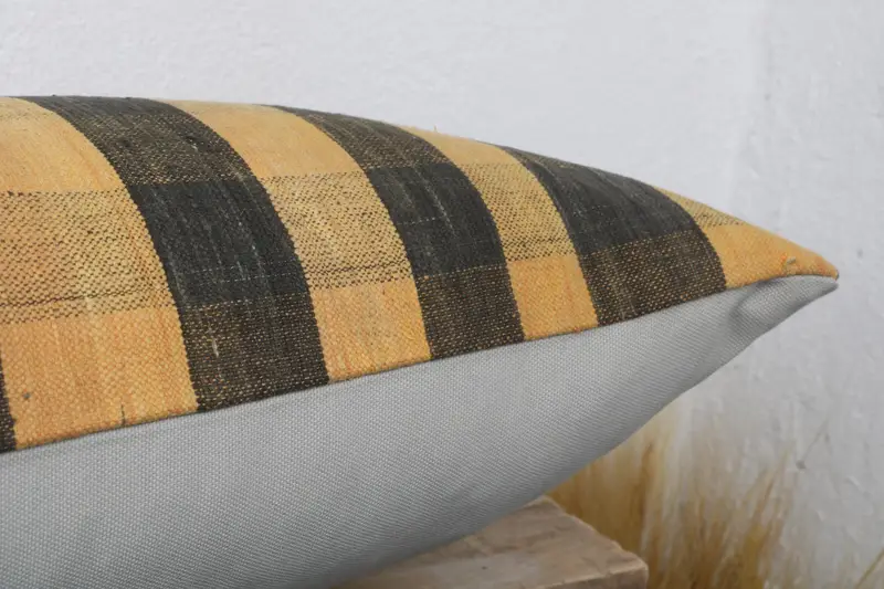 16x24 Yellow Pillow, Pillow Cover, Nomadic Cushion Cover, Ethnic Pillow Cover Pillow Cover, Kilim Pillow Cover, Throw Kilim Pillow, Pillow for Sofa - 6