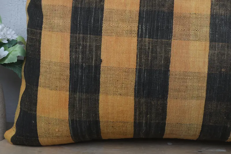 16x24 Yellow Pillow, Pillow Cover, Nomadic Cushion Cover, Ethnic Pillow Cover Pillow Cover, Kilim Pillow Cover, Throw Kilim Pillow, Pillow for Sofa - 3