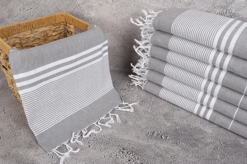 Summer Towel, Turkish Towel Hand Towel, Gym Towel, Personalized Hand Towel, 40x24 Cotton Striped Towel, Welcome Wedding Gift, Monogrammed Hand Towel - 3