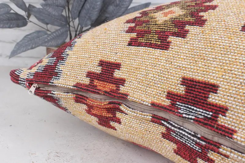 Luxury Pillow Case, Handmade Kilim Cushion, Southwestern Pillow, Home Decor Pillow, 28x28 Red Pillow Cover, Pillow for Sofa, Cushion Case - 6