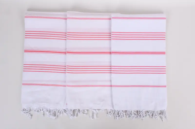 Embroidery Towels, Turkish beach towel, Gift For Him, 70x40 Cotton Striped Towel, Organic cotton peshtemal for spa and beach, Organic Turkish towel - 7