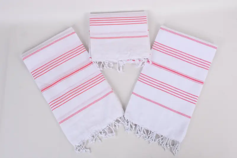 Embroidery Towels, Turkish beach towel, Gift For Him, 70x40 Cotton Striped Towel, Organic cotton peshtemal for spa and beach, Organic Turkish towel - 6