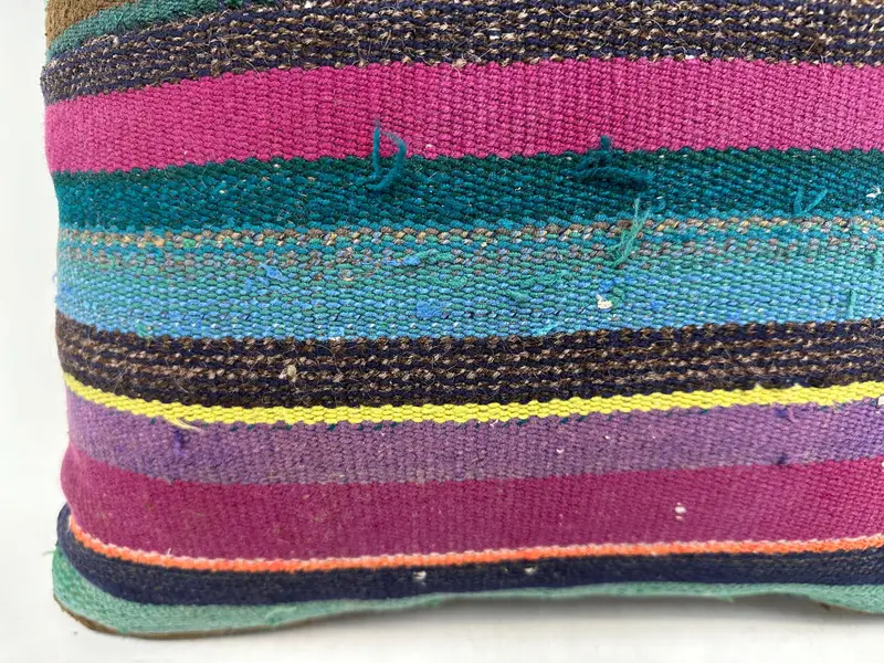 Purple & Green Striped Throw Pillow, 20x20 Inches Size Pillow - 2