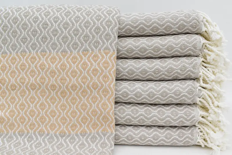 Absorbent towel, Beach Wedding Favor, Large Turkish Towel, 70x40 Cotton Striped Towel, Sand-resistant towel, Wedding Gift Ideas, Summer Towel - 1