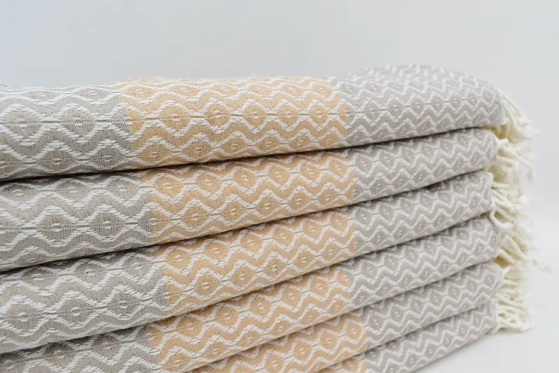 Absorbent towel, Beach Wedding Favor, Large Turkish Towel, 70x40 Cotton Striped Towel, Sand-resistant towel, Wedding Gift Ideas, Summer Towel - 5