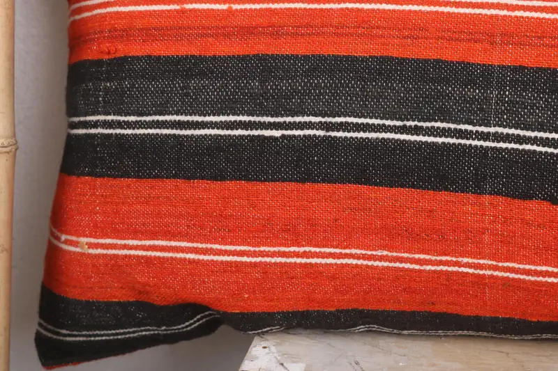 16x48 Orange Cushion, Vintage Kilim Pillow, Pillow Case, Pillow for Couch, Lounge Throw Pillow Case, Boho Pillow Sham Cover - 3