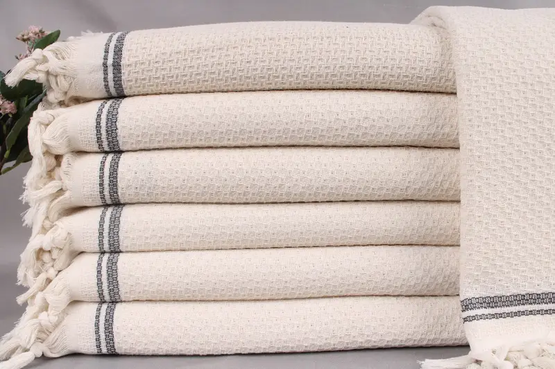 Couch Throw Navy Striped Throw, 91x93 Inches Designer Blanket