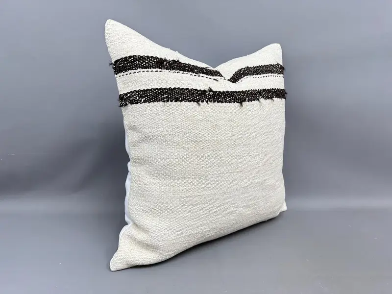 Pillow, 24x24 White Pillow, Outdoor Cushion Case, Chair Pillow Sham, Turkish Kilim Pillow, Home Decor Pillow, Turkish Pillow - 2