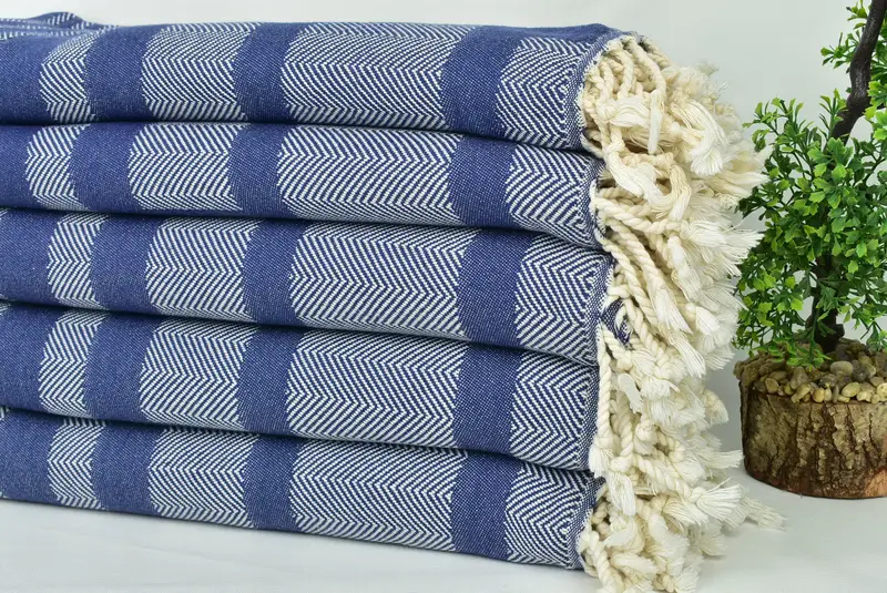 Gift For Him, Unique Gift, Custom Bath Towel, Summer Gift Ideas, Personalized Gift, Guest Towel, Monogrammed Beach Towel, 68x38 Cotton Chevron Towel - 4