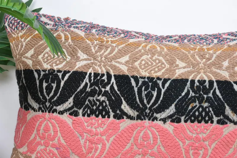 Pillow Cover, Vintage Kilim Throw Pillow, Interior Designer Pillow, 16x24 Pink Pillow Case, Kilim Pillow Cover, Neutral Throw Pillow Sham - 2