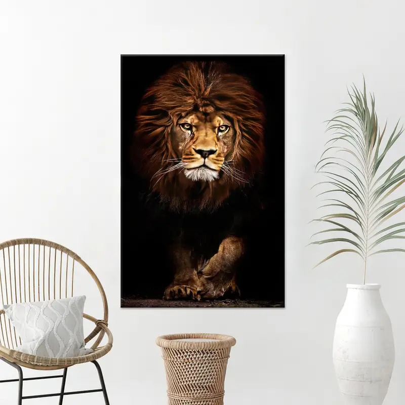 Lienzo moderno sobre vida silvestre: arte de animales salvajes para la cueva de tu hombre