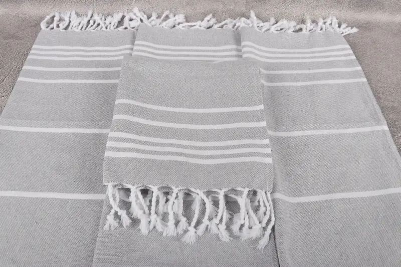38x18 Cotton Striped Towel, Wedding Favors, Holiday Towel, Customized Towels, Bridesmaid Towel, Bathroom Towels, Personalized Kitchen Towel - 4