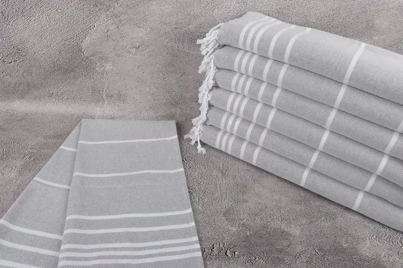 38x18 Cotton Striped Towel, Wedding Favors, Holiday Towel, Customized Towels, Bridesmaid Towel, Bathroom Towels, Personalized Kitchen Towel - 2