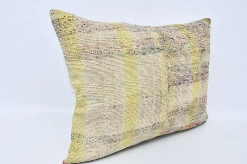 Anatolian Cushion Case, Accent Throw Cushion, 20x28 White Pillow Sham, Antique Pillows, Ethnical Kilim Rug Pillow, Boho Pillow, Cushion Cover - 3