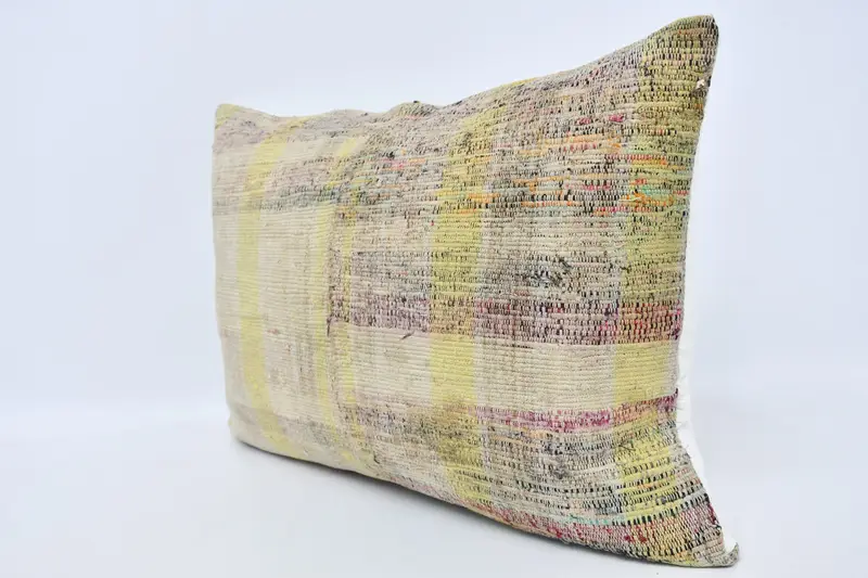 Anatolian Cushion Case, Accent Throw Cushion, 20x28 White Pillow Sham, Antique Pillows, Ethnical Kilim Rug Pillow, Boho Pillow, Cushion Cover - 4