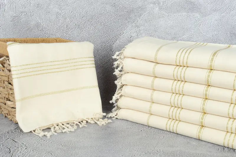 Wedding Gift, Cancun Bachelorette Party Gift Ideas, Sand-free towel, 70x40 Linen Striped Towel, Turkish Towel Set, Best Friend Gift, Unique Gift - 3