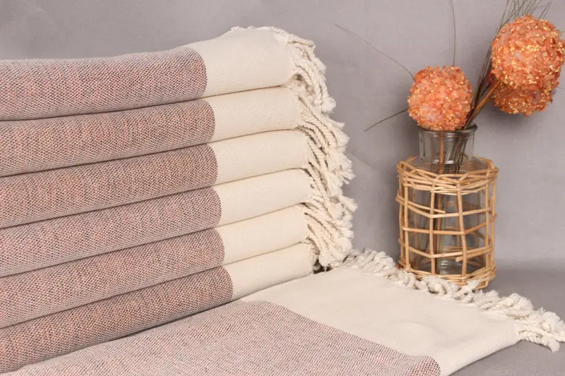 Custom Orange Cotton Towel, Personalized Bath Towel, 40x63 Inches