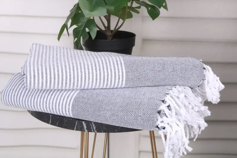 Personalized Towel, Pool Towels, Quick-dry towel, Monogrammed Turkish Towel, Bridesmaid Proposal Gift, 70x40 Cotton Striped Towel, Wedding Gift - 3