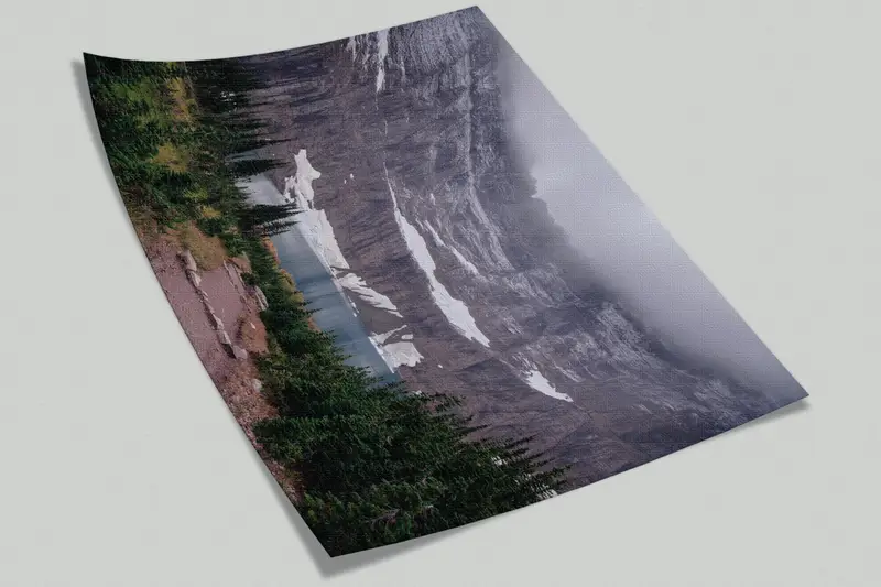 Glacier National Park Paper Art, moderne Wanddekoration, Bauernhaus -Wandplakat, Wandkunstdekor, Landschaftspapierhandwerk, Wandtattoos Wandbilder, - 8