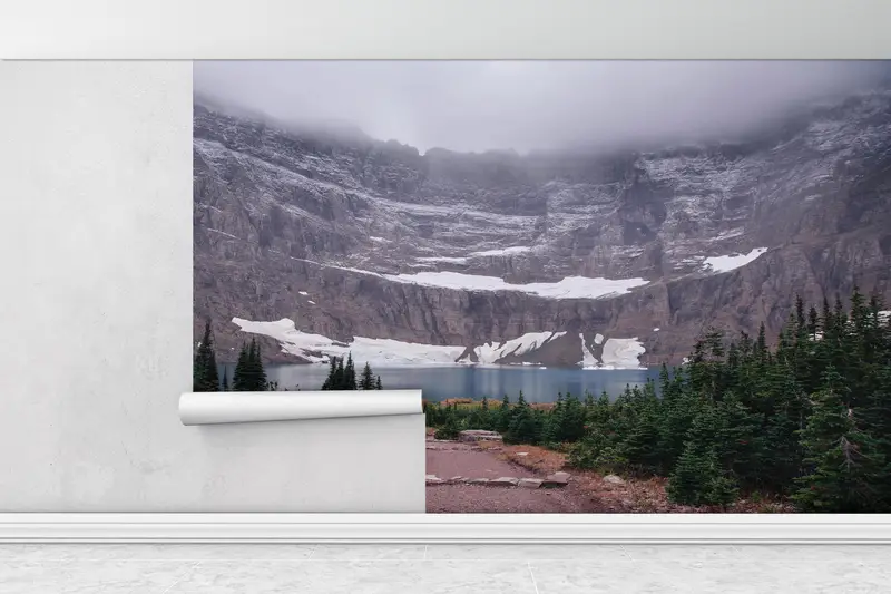 Glacier National Park Paper Art, moderne Wanddekoration, Bauernhaus -Wandplakat, Wandkunstdekor, Landschaftspapierhandwerk, Wandtattoos Wandbilder, - 1