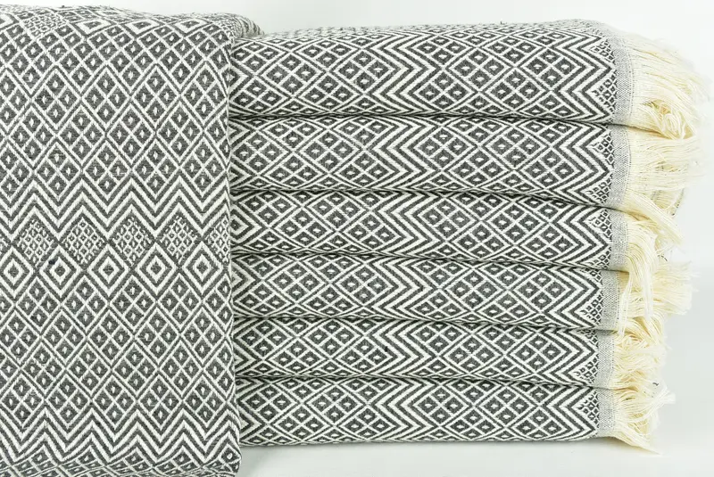 70x40 Cotton Diamond Towel, Hammam towel, Lightweight towel, Absorbent towel, Fringed Turkish towel for poolside, Personalized Gift For Him - 1