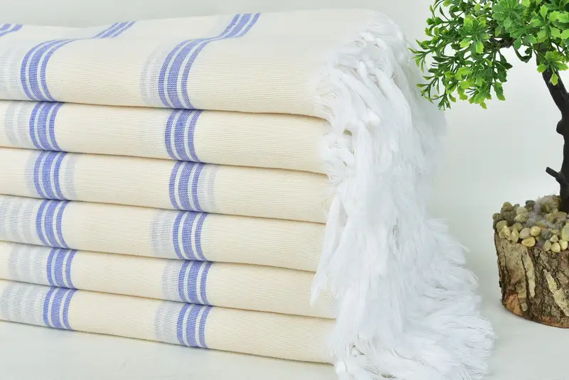 Organic towel, Absorbent towel, Beach Theme Wedding Gift, Turkish Towel USA, 70x40 Cotton Striped Towel, Gift For Bride, Yoga Towel, Peshtemal Towel - 3
