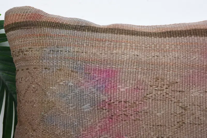 Kilim Pillow Cover, Boho Throw Pillow Case, 16x16 Brown Pillow Cover, Interior Designer Pillow, Cushion, One Of A Kind Pillow Case, Pillow for Sofa - 2