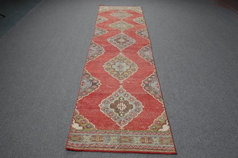 レッドオンブレラグ、2.7x11.2フィートのシックな装飾