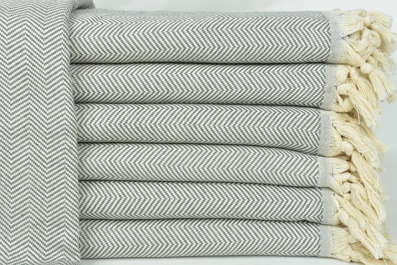 80x64 Cotton Chevron Towel, Personalized Blanket, Wedding Favors, First Wedding Anniversary Gift, Personalized Gifts, Valentines Day Gift - 1