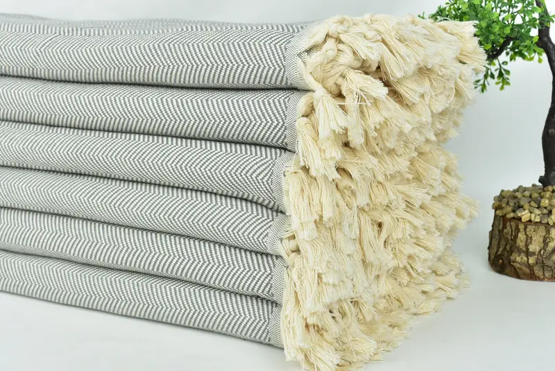 80x64 Cotton Chevron Towel, Personalized Blanket, Wedding Favors, First Wedding Anniversary Gift, Personalized Gifts, Valentines Day Gift - 3