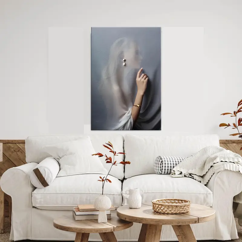 Özet duvar sanatı, modaya uygun tuval sanatı, kadın sanat dekoru, kız oda dekoru, lüks duvar sanatı, kadın dekor, yatak odası dekoru, modern sanat, duvar sanatı - 2